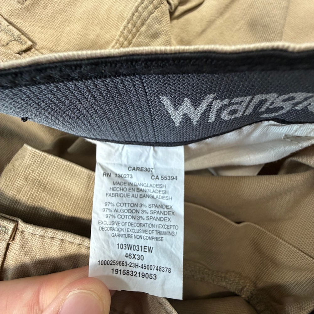 NEW Wrangler Riggs Workwear Mens 46x30 Utility Straight Leg Pants Tan 103W031EW - Picture 6 of 13